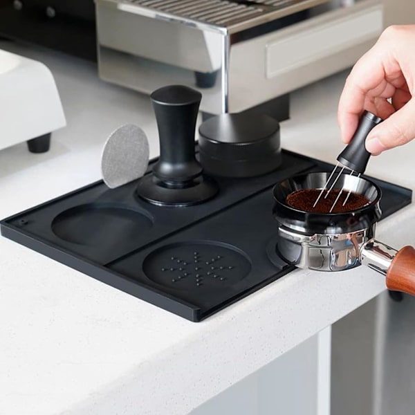 Espresso Silikon Tampmat, 25 x 20 cm Halksäker Baristamatta för Kaffeverktyg 25 x 20 cm