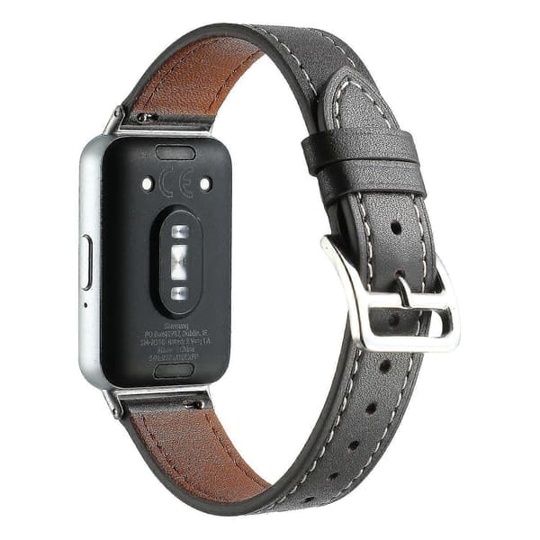 Ægte Læder Urrem Erstatning til Samsung Galaxy Fit3 - Beige Multicolor_ma Multicolor Grey
