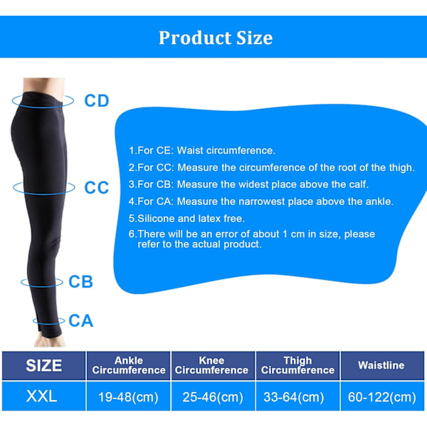 Medicinska kompressionstights för kvinnor & män, 23-32 mmHg Öppen tå Hög midja Stöd Leggings A