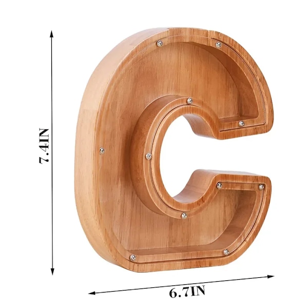 Puinen Raha-Säästölaatikko Käyttöohjeilla Joululahjaksi C