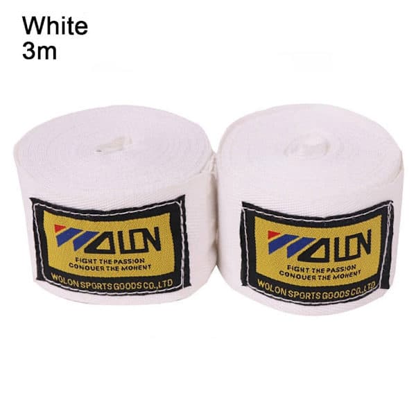 2 Rullar Boxningsbandage Boxningslindor VIT 3M Vit 3M—max