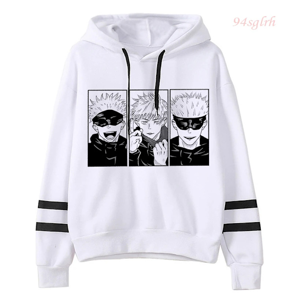 Unisex Jujutsu Kaisen Anime Yuji Itadori Hoodies Herr Harajuku Gojo Satoru Kawaii Manga Grafisk Streetwear Sweatshirts Tröjor 15520 Asian XL