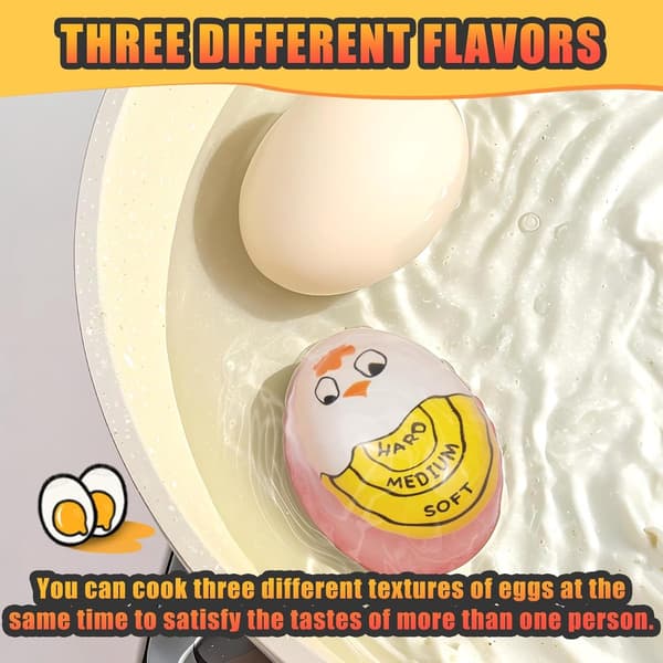 Egg Timer - Fargeendrende Egg Timer - Eggkoker - 2 Stykker - Kjøkkentimer - Egg Kjøkkentimer