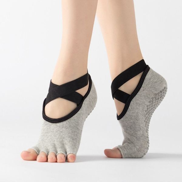 Joogasukat Viisisormisukat HARMAA Harmaa Gray_max Gray