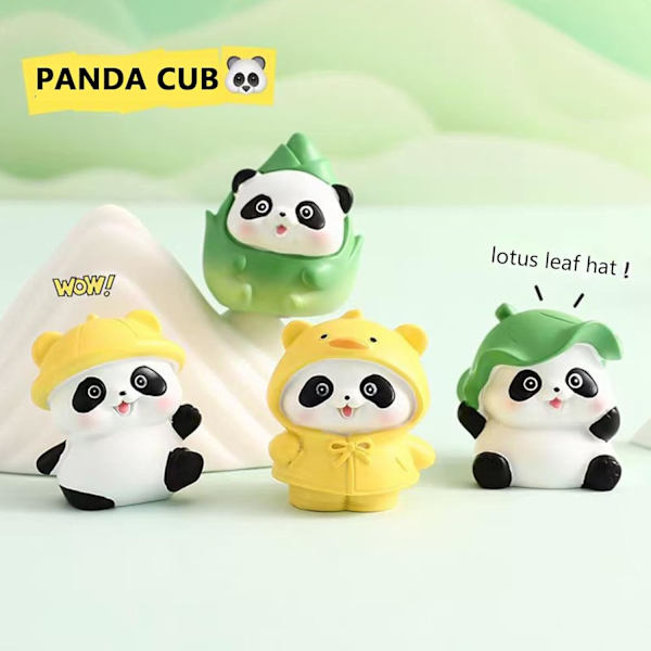 Panda-figuuri | Sarjakuvahartsi-pandaveistokset | Luovia miniatyyrejä sisustukseen Alla