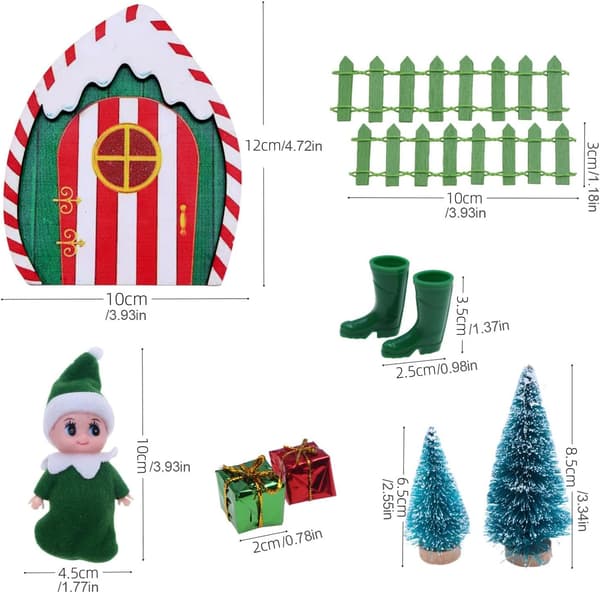 Juleminiature Kit, Håndlavet Julemodel, 3D Scene Festlig Dekoration til Familien