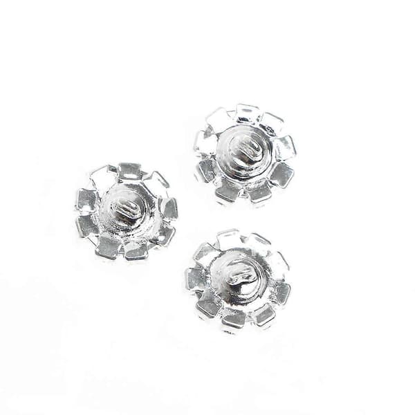 5 stk 12 mm runde strass skaftknapper syhåndverk utsmykning DIY_max