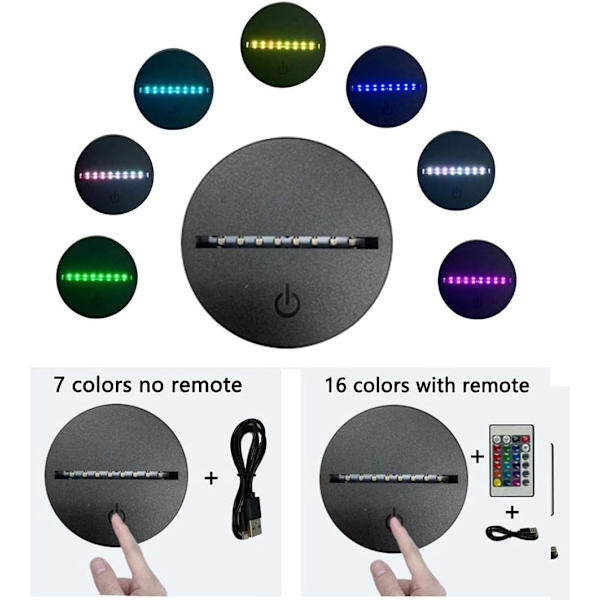 Svartkløver LED 3D-lampe Lllusion Light Skrivbordslampe Japansk A