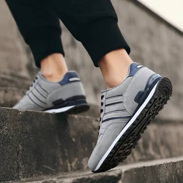 Avslappede skinnsko for menn, pustende joggesko for menn, flate sko for menn, høy kvalitet, Zapatillas