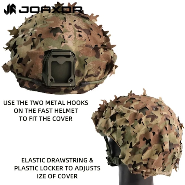 Taktisk täckning Andningsbart Mesh Camo Camouflage Cover Perfekt för taktisk militär utrustning, stridshjälm Leaf style CP
