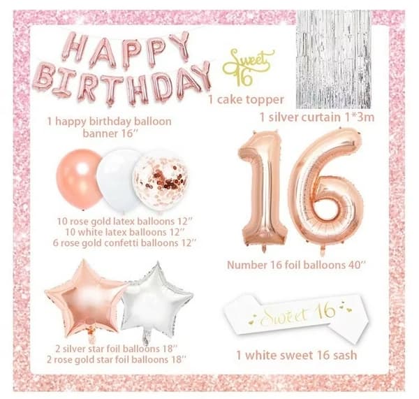 16 Årskalas Roseguld