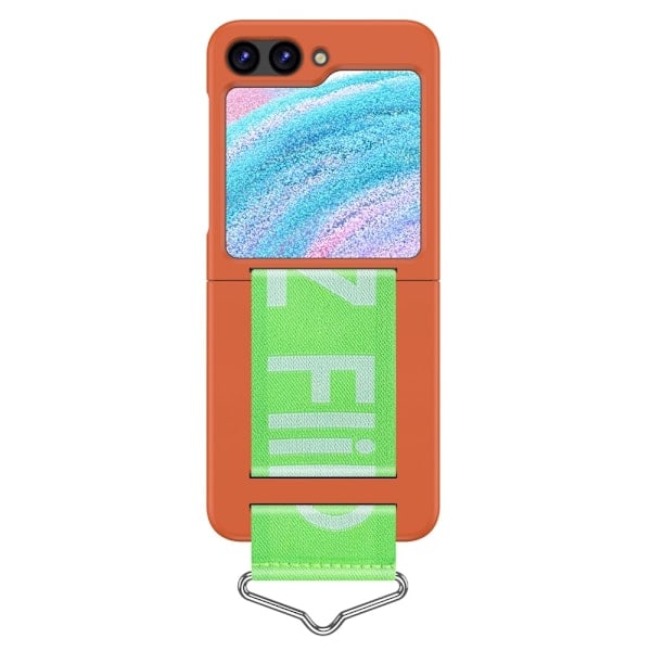 Samsung Galaxy Z Flip 5 Skal Bälte Orange/Grön