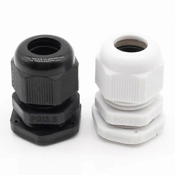 IP68 Vanntett, PG13.5 Nylon Kabelnippel Svart[CO]
