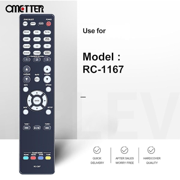 RC-1167 fjernkontroll for Denon AVR-1913 AVR-2113 AVR-2313 AV-receiver system