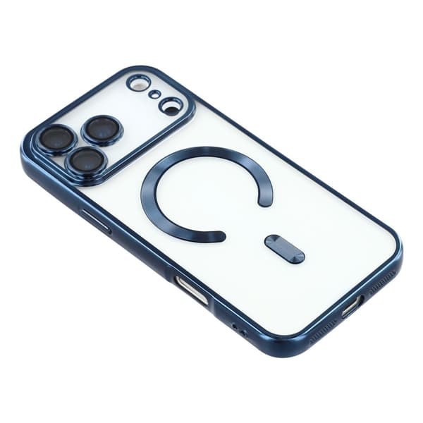 iPhone 17 Pro Max Deksel MagSafe Galvanisert TPU Blå 35