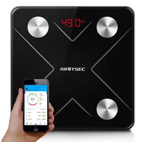 Baderoms analytisk vekt bluetooth glass lcd[CO]