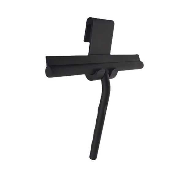 Silicone Shower Squeegee with Stainless Steel Core (Black)
