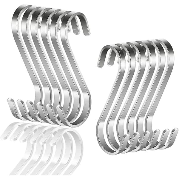 20-pack Multifunktionella Hängande S-krokar Rostfritt Stål S-formade Krokar S-Krok För Badrum Sovrum Kontor Kök[co]