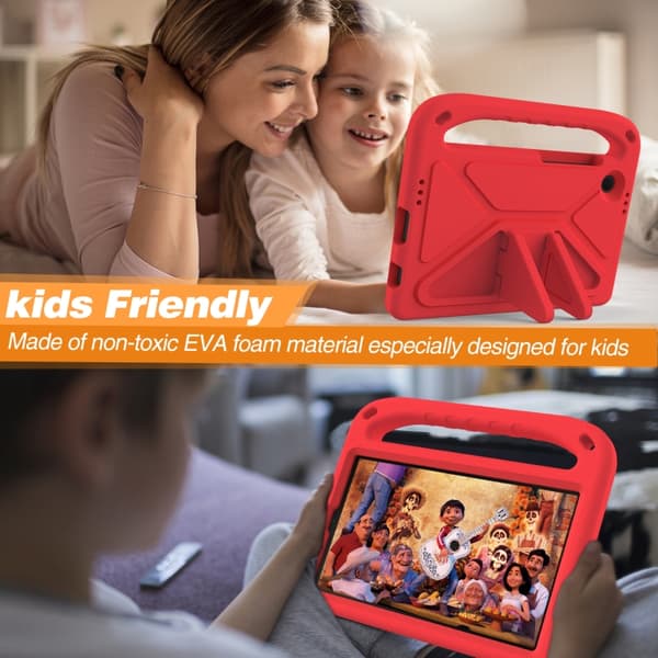 Samsung Galaxy Tab A9 / A11 Støtsikkert EVA-deksel med holder Röd