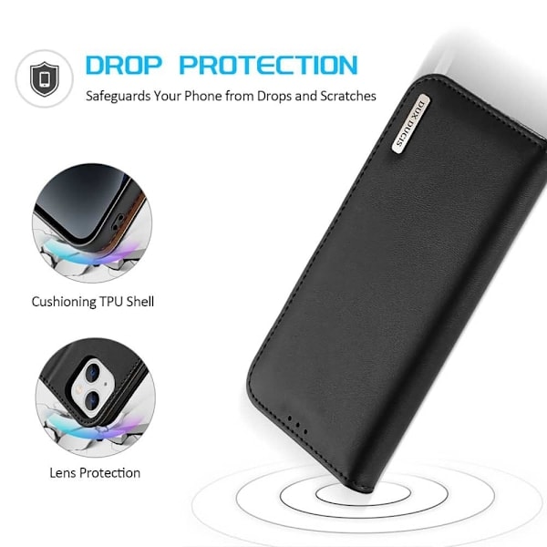 DUX DUCIS iPhone 15 Plus Skal RFID Läder Svart