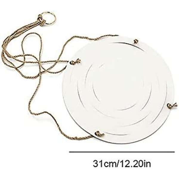 Nahkainen riippuva kukkaruukku - sisä- ja ulkokäyttöön - 31 cm / 15 cm, valkoinen