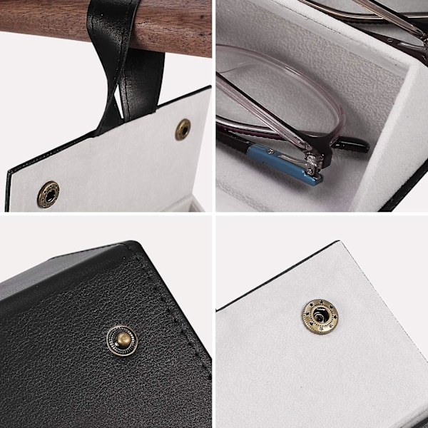 Solbriller Brille Organizer Collector 5 spor PU Briller Oppbevaringsboks Boks Flere Henge Briller Display