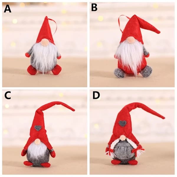 Juldekoration Julgran Hängande Plysch Tomte Docka A[CO]