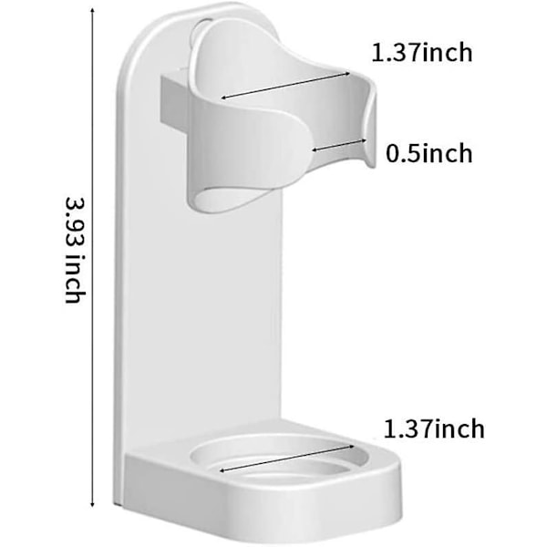 Elektrisk tandbørsteholder, kun enkel vægmonteret tandbørsteholder til badeværelse hygiejnisk
