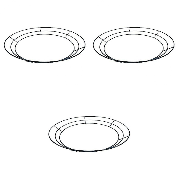 3x Metallblomsterkransramar Grön kransram/ För julfest