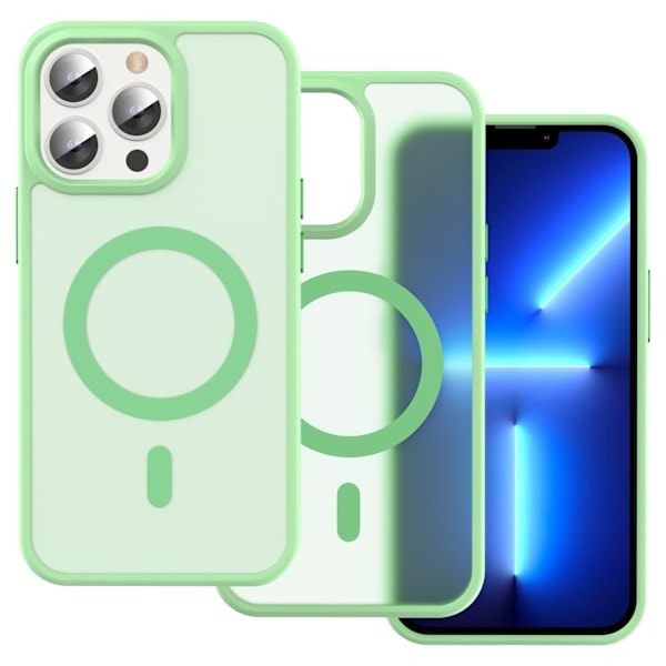 ColorPop iPhone 13 Pro Deksel CH MagSafe Matt Lys Grønn