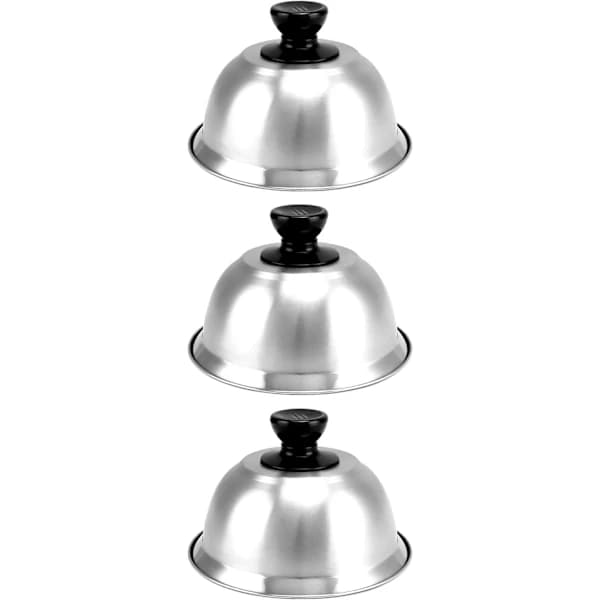 3-pakning Burgerlock, Smeltekupol, Rustfritt stål, 16 x 10 cm, For Hamburger[co]