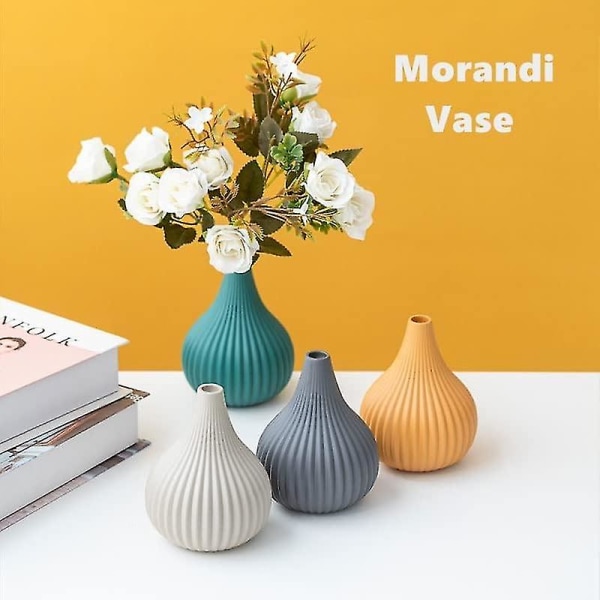 Dekorer Ny Moderne Luksus Hjemmeindretning Keramisk Vase (keramisk Hvid)