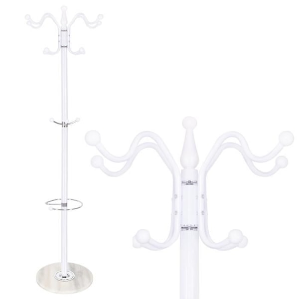 SPRINGOS® Metall Klädhängare 174 cm - Vit