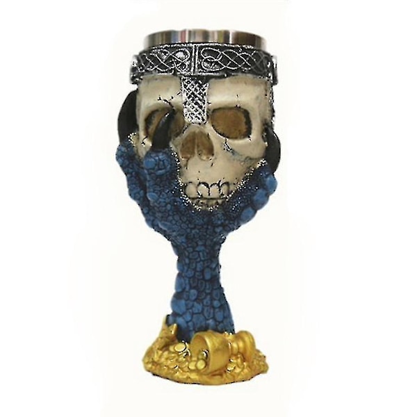 Rostfritt stål skalle öl  , Viking Warrior Skull Mug Tankard, Medeltida skalle dryckesvaror bägare vinglas för  /dryck/juice (skalle bägare