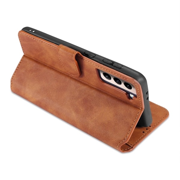 Samsung Galaxy S21 - DG.MING Retro Læder Etui - Brun Brown Brun