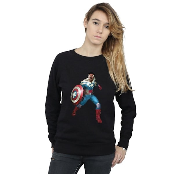 Marvel Naiset Falcon On Captain America Collegepaita M Musta Black M