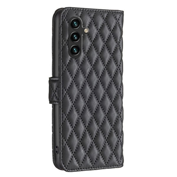 Samsung Galaxy A55 5G Fodral Diamant Läder Svart