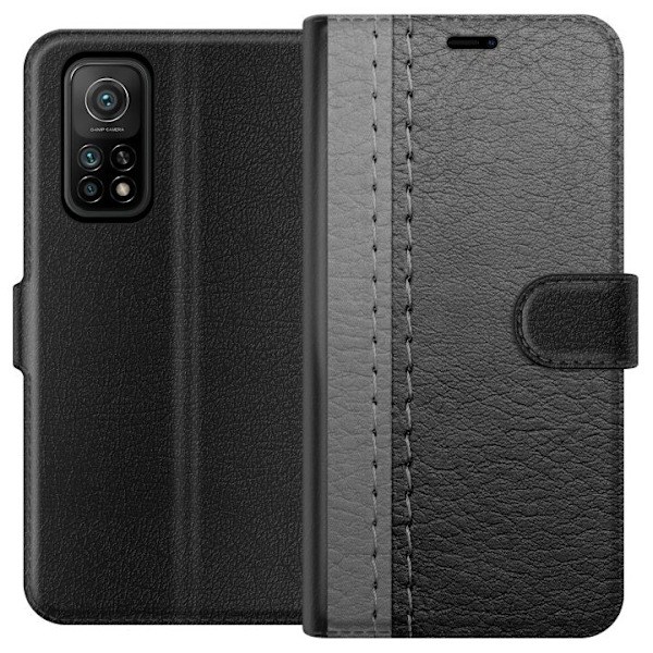 Xiaomi Mi 10T Pro 5G Pung Etui Sort & Gråt Læder