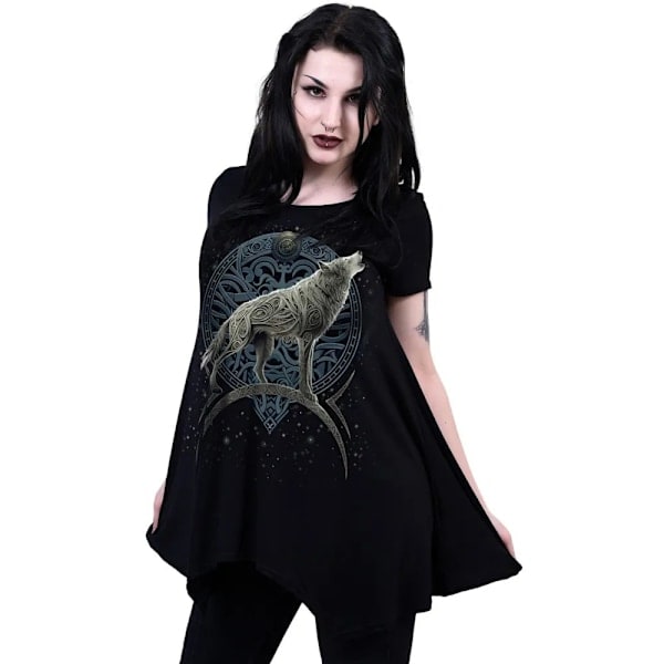 Spiral Direct Dame/Damer Celtic Wolf Tunika S Sort Black S