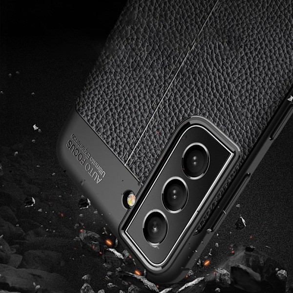 Samsung Galaxy S22 Plus Deksel Litchi Tekstur Svart