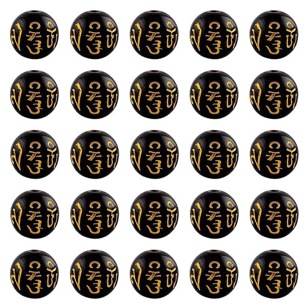 200 kpl Onnea tuovia helmiä Korut Helmet Hyvinvointi Raha Amuletti Kaulakoru Välihelmet Tiibetiläinen Charmi Helmi Musta 1X1cm Musta 1X1cm