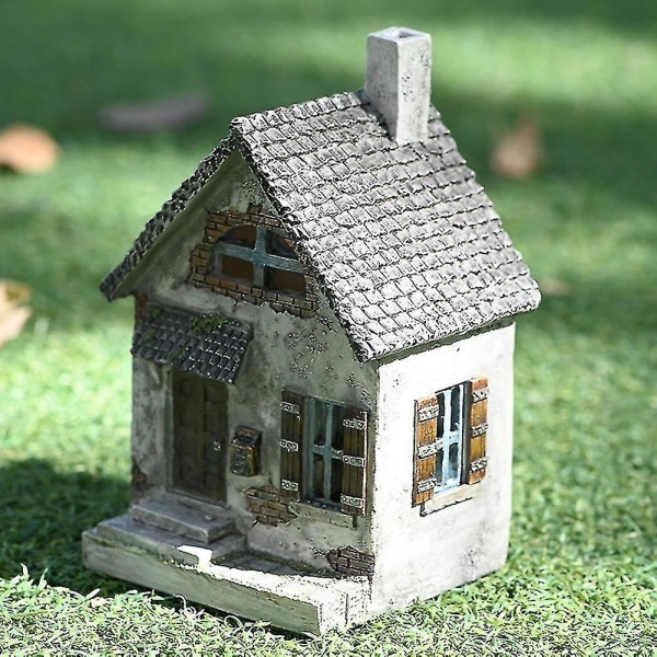Miniatyr Fehus i trädgården Rustikt Fe Skog Miniatyrbostäder Mini Lanthus