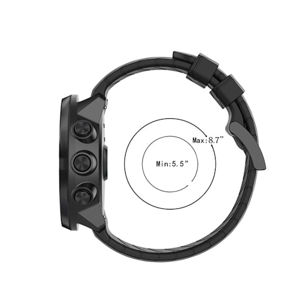 Suunto Silikoniranneke Twill-kuvio (24 mm) Harmaa