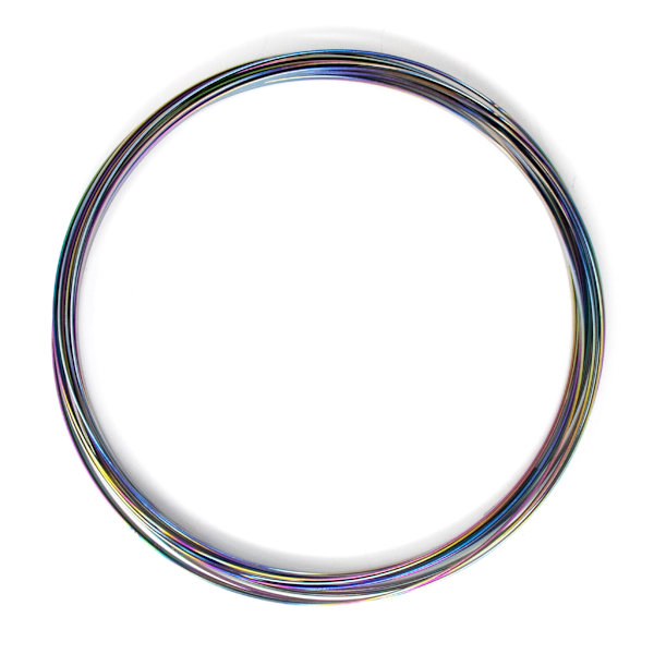 （farge）Flow Ring Spinner Ring Arm Toy - Rustfritt stål fjærleke Metall sensoriske ringer Flow Toys Magic Flow Armbånd Spinner