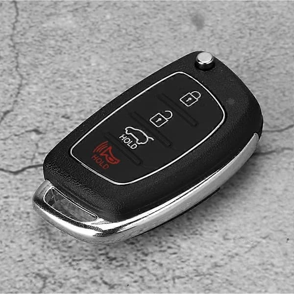 Sammenleggbart 4-knapps fjernkontrollnøkkelhus Passer Hyundai Santa Fe (ix45) 2013-2014[co]