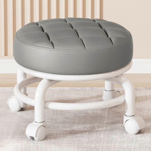 360° Rotating Roller Stool Household Stool Movable Stool Low Noise Caster Wheel Low Stool Universal Swivel Wheels For Kitchen Home Gray