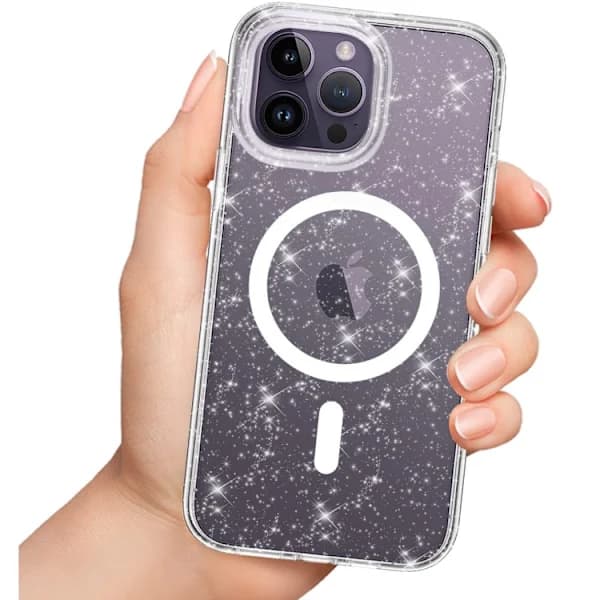 Kompatibel med iPhone 13 - Glitter MagSafe Deksel Støtsikkert Gjennomsiktig