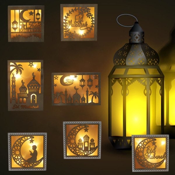 Ramadan dekoration mubarak kareem lanterne LED lys JM01936