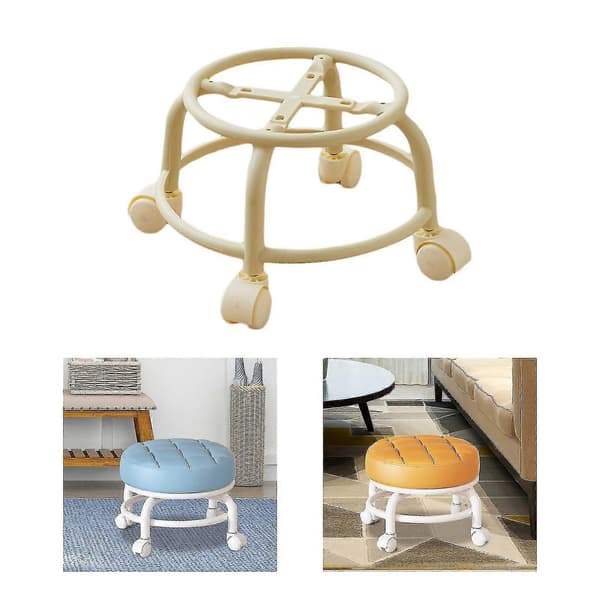 360° Rotating Rolling Stool Household Stool Movable Stool Low Noise Pulley Wheel Low Stool Universal Swivel Casters For Kitchen H Only Bottom Frame