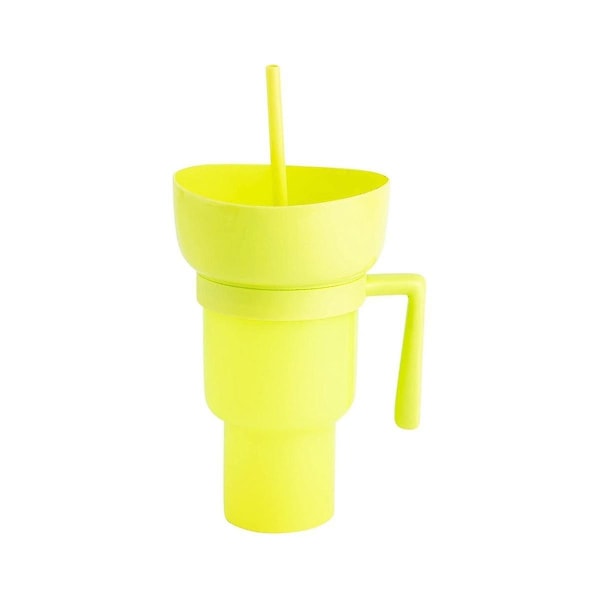 1 st Stadium Tumbler Popcornkopp Snackskopp Multifunktionella Koppar 1000ml Gul